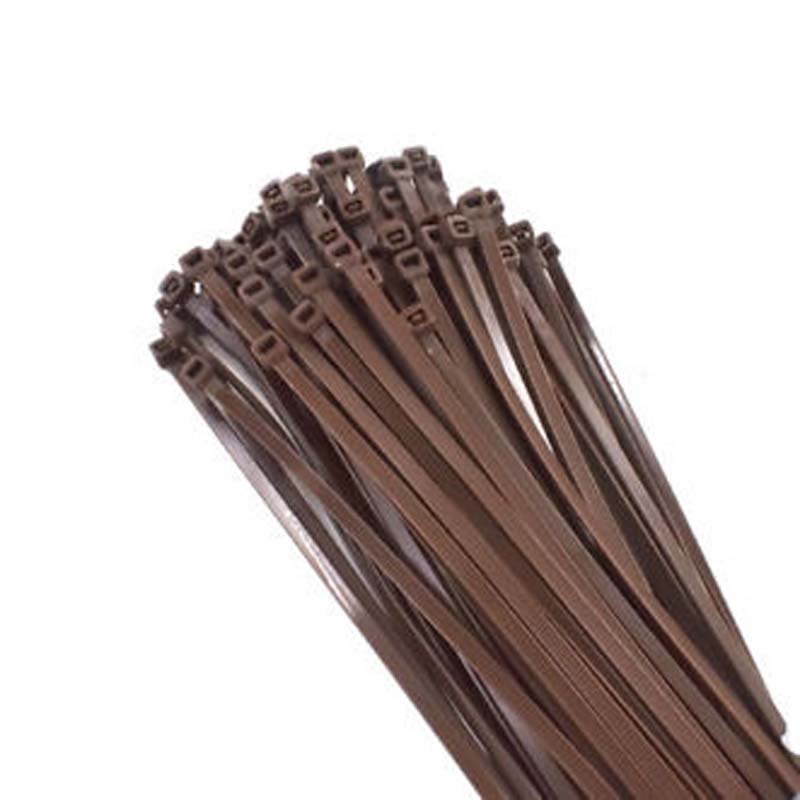 Miniature 18 LB 4 Inch Brown Indoor Nylon Self-locking Polyester Cable tie