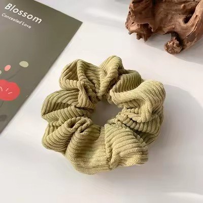 Winter soft simple elastic large band hair ties fabric corduroy scrunchies hair bands for women