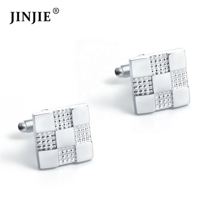 Ready to ship JINJIE classic gold plated copper cufflinks and tie clip set for men shirt