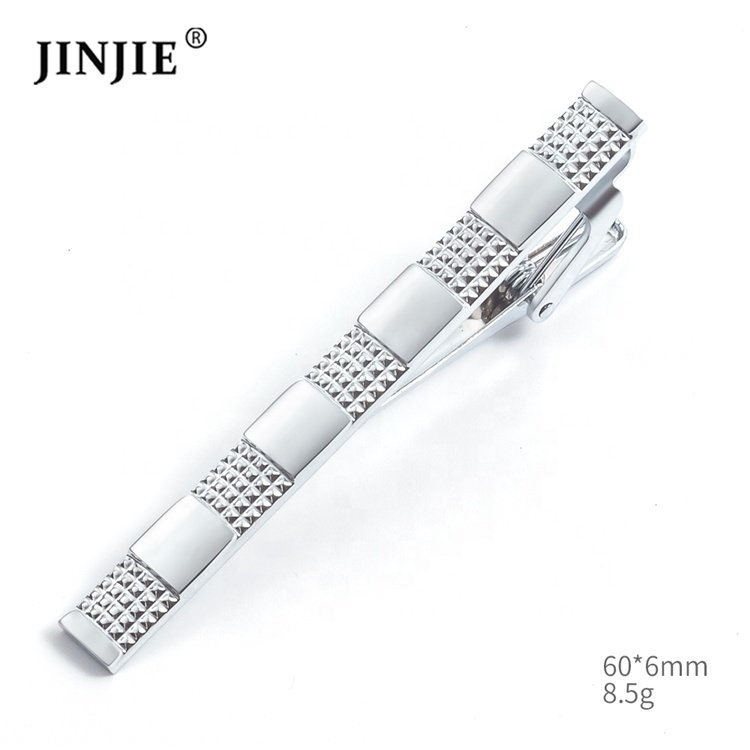 Ready to ship JINJIE classic gold plated copper cufflinks and tie clip set for men shirt