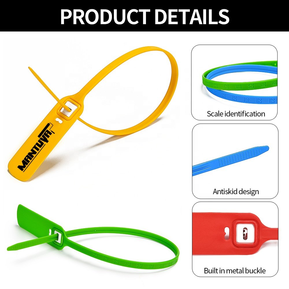 Custom Plastic Security Tag Seals Disposable Brand Logo Garment Hang Label Tag Zip Ties for Clothes Logistics