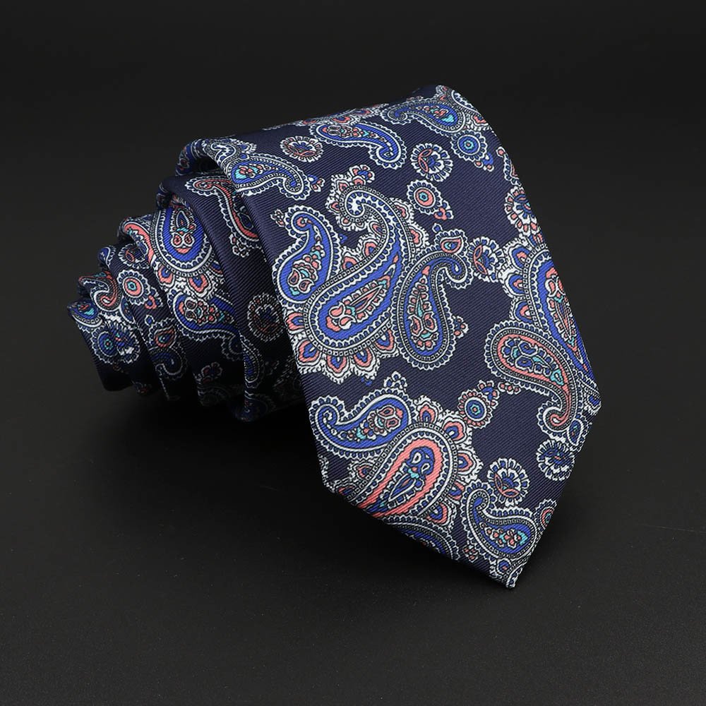 Novelty Ties Men's Formal 7cm Soft Silk Necktie Paisley Floral Dots Business Wedding Neck Tie Gravatas Daily Wear Accessory Gift