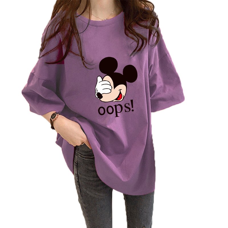Factory price women casual t-shirt customized cartoon oversized women t-shirt