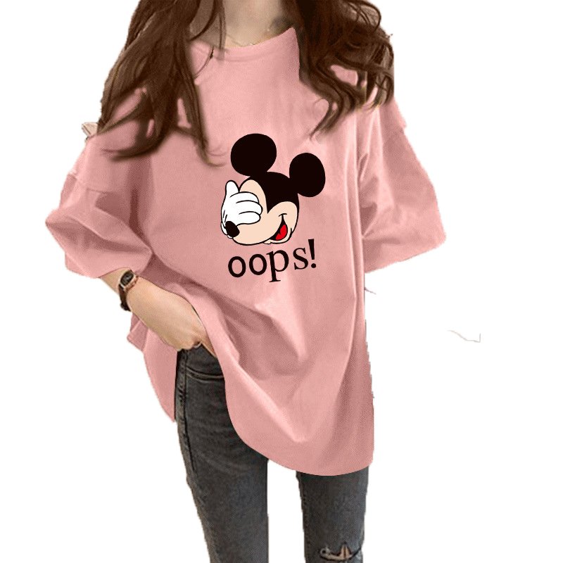 Factory price women casual t-shirt customized cartoon oversized women t-shirt