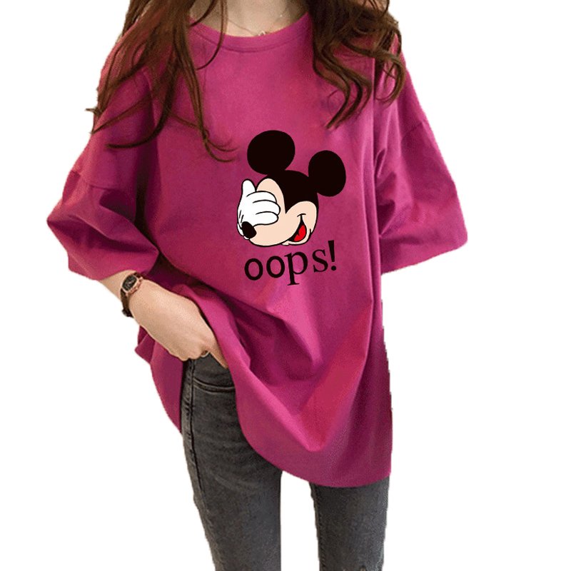 Factory price women casual t-shirt customized cartoon oversized women t-shirt