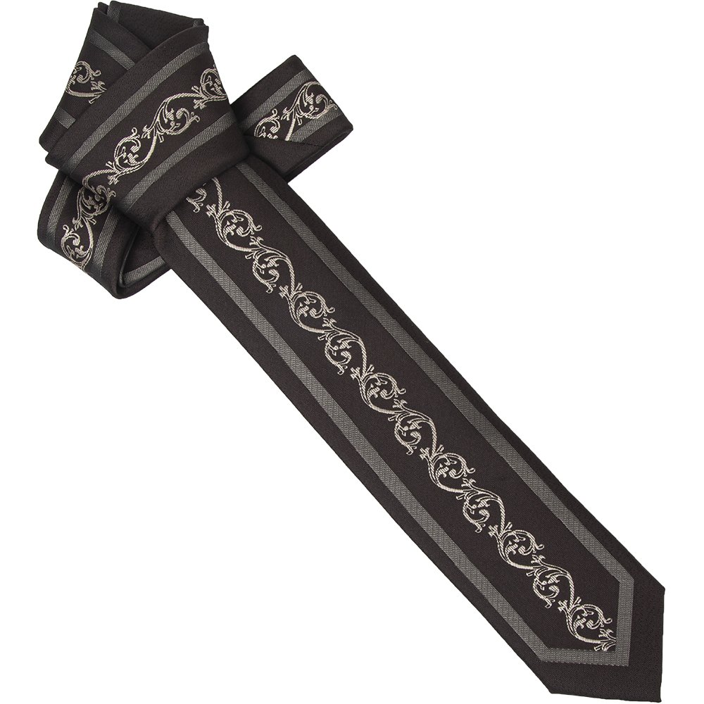 OEM Custom Label Floral Border Tie Men Official Micro Polyester Ties Two Toned Necktie Cheap Ties For Men