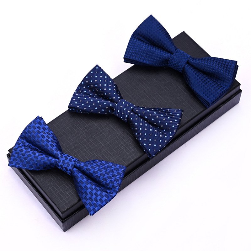 New Royal Blue Gentleman's Bow Tie Men's Business Fashion Elegant Silk Bow Tie