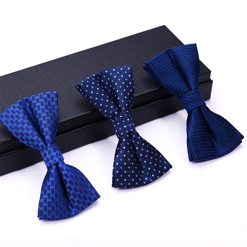 New Royal Blue Gentleman's Bow Tie Men's Business Fashion Elegant Silk Bow Tie
