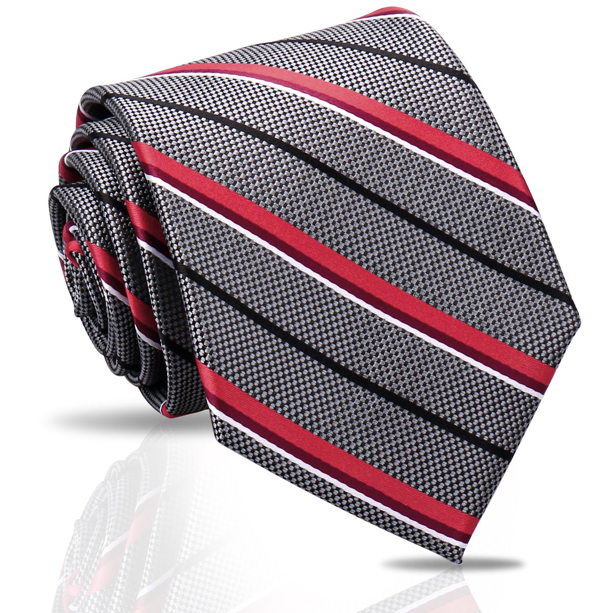 Wholesale Ties Manufacturer Custom Cheap Silk Micro Woven Necktie Striped Luxury Polyester Ties For Men