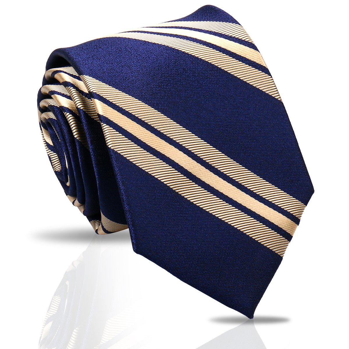 Wholesale Ties Manufacturer Custom Cheap Silk Micro Woven Necktie Striped Luxury Polyester Ties For Men