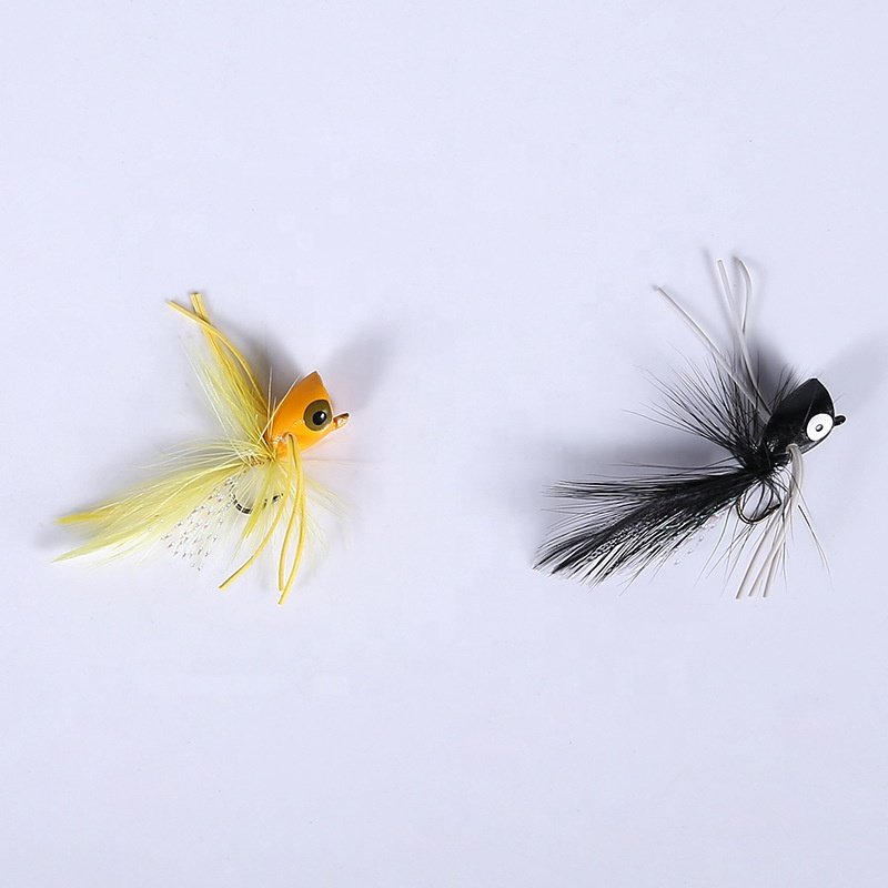 Fly Fishing Poppers Topwater Fishing Lures Bass Crappie Bluegill Panfish Trout Salmon Flies