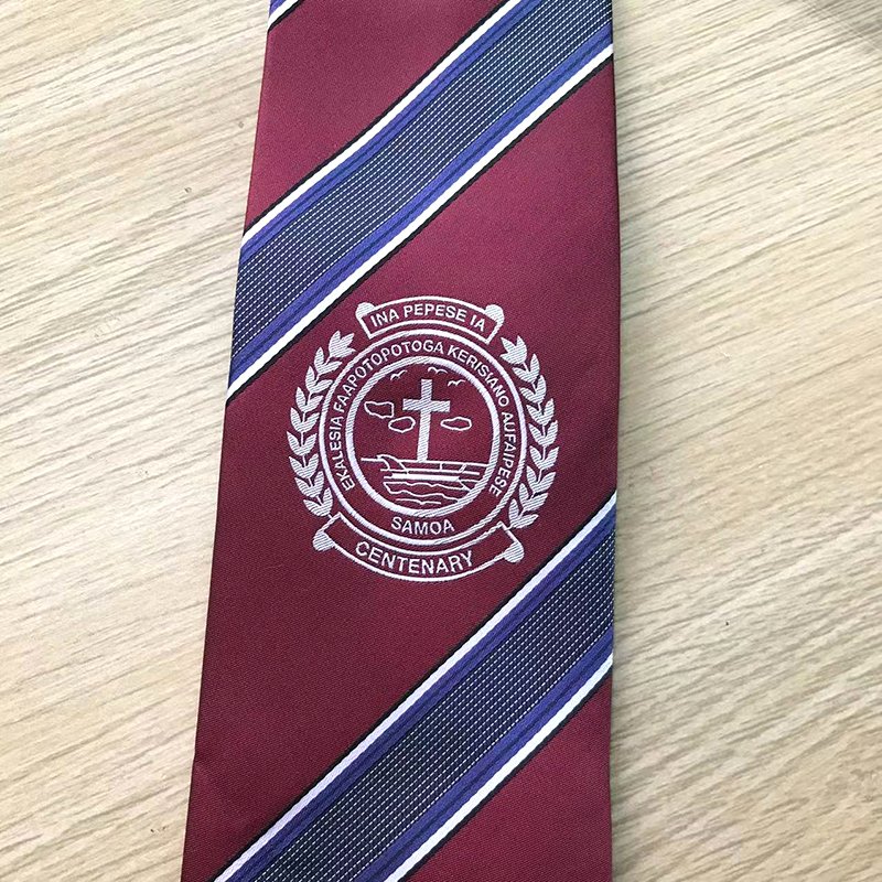 Custom Necktie With Club Logo Or School Name Customized Ties