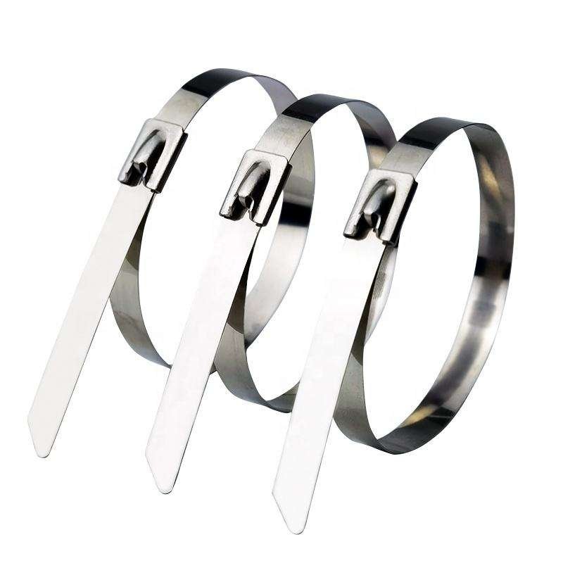 Stainless Steel Cable Tie Ball Lock Type 4" 6" 8" 10" 12" 14" Inch Length 4.6MM 7.9MM Width 304 316 Material Pack of 100 Pcs