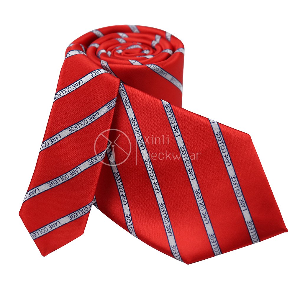 Hot Selling Microfiber Jacquard Self Tie Bow Ties Wholesale Custom Red College Logo Cheap Tie Set for Men