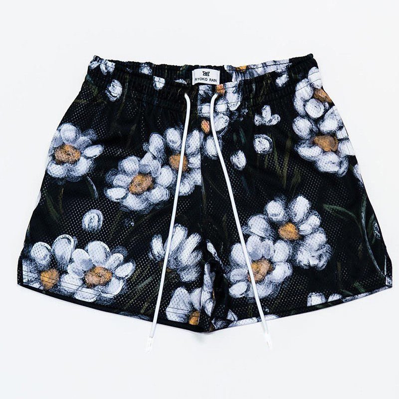 top quality Printed 5 Inch Inseam Sublimated Double Lined Layer Polyester Blank Men's Custom Print Mesh Shorts With Pockets