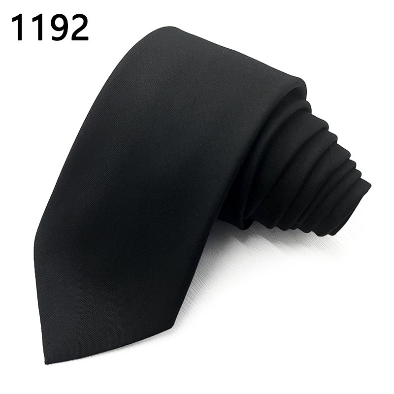 T-66-3 Silk Polyester Mix Solid Mens Classic Neckties Woven Jacquard Business Navy Sliver Black Royal Blue Tie