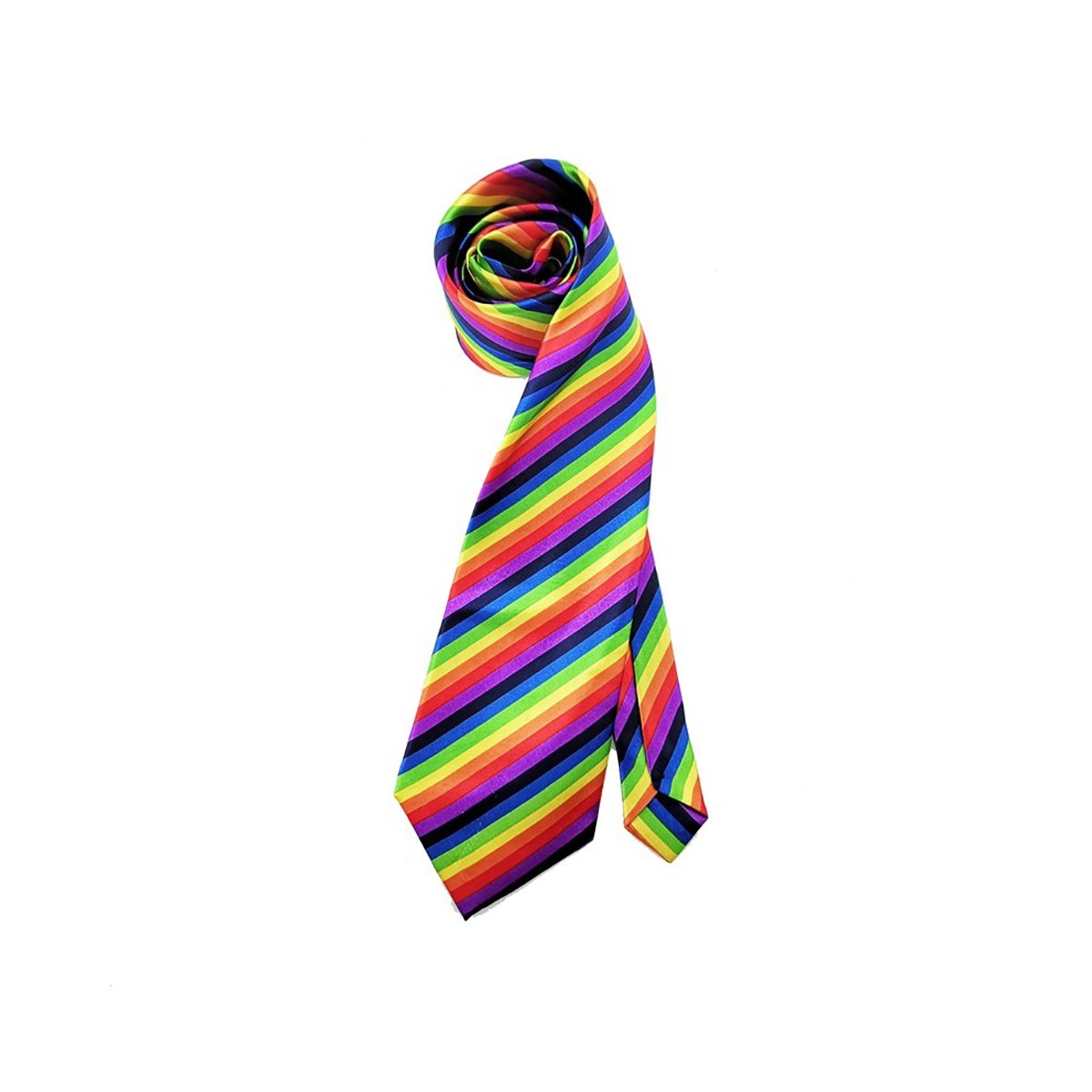 China Supplier Zhejiang Custom Necktie Microfiber Polyester Colorful Striped Print Satin Skinny Neck Tie Men Rainbow Tie For Men