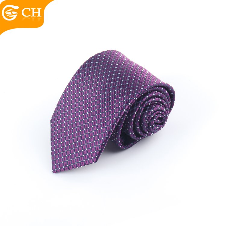 OEM Good Quality Designer Import Business Woven Polyester Neckties Striped Personalized Navy Custom Western Tie Tie
