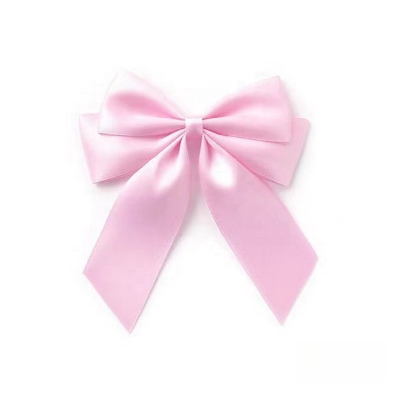 Custom Printed Logo Pre-made Packaging Silk Tie Satin Ribbon Bow For Gift Christmas Packing Self Adhesive Satin Ribbon Bow