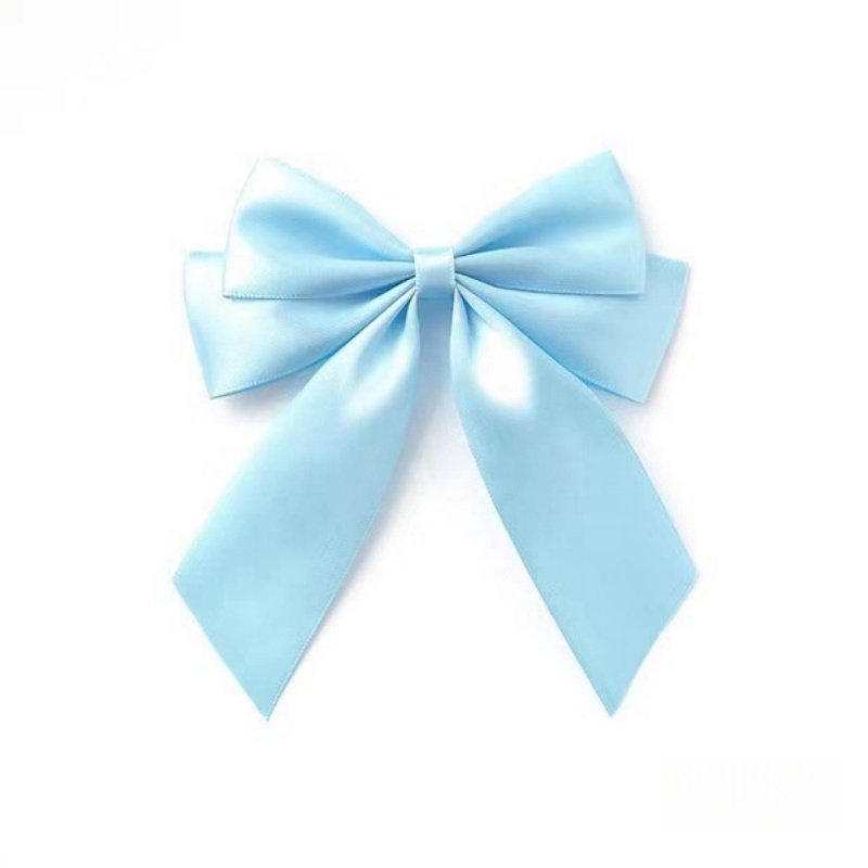 Custom Printed Logo Pre-made Packaging Silk Tie Satin Ribbon Bow For Gift Christmas Packing Self Adhesive Satin Ribbon Bow