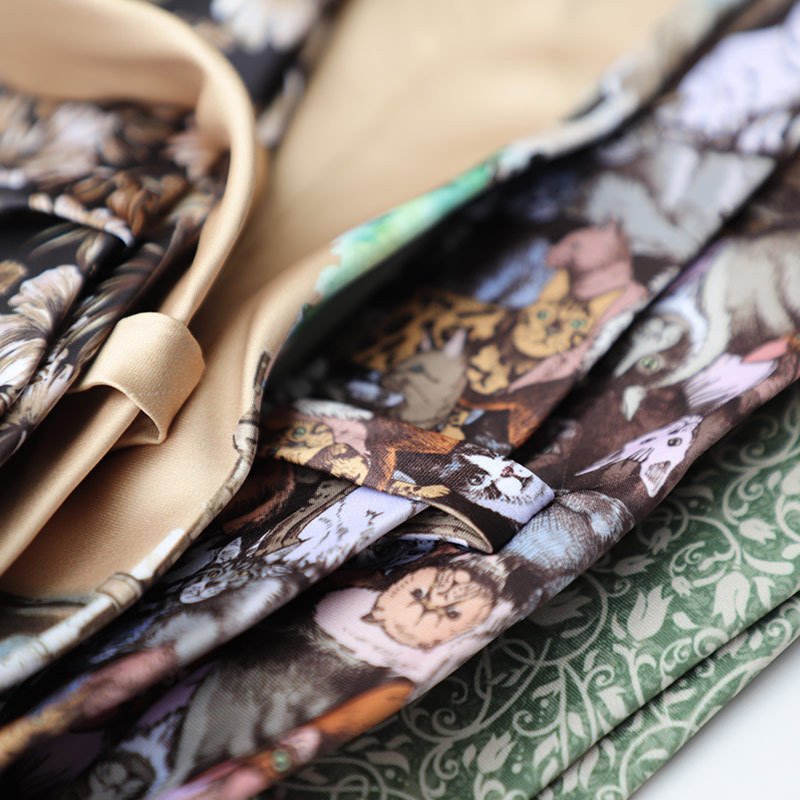 Hot sale wholesale casual fashion version retro Korean printed silk tie men harbor wind stage performance