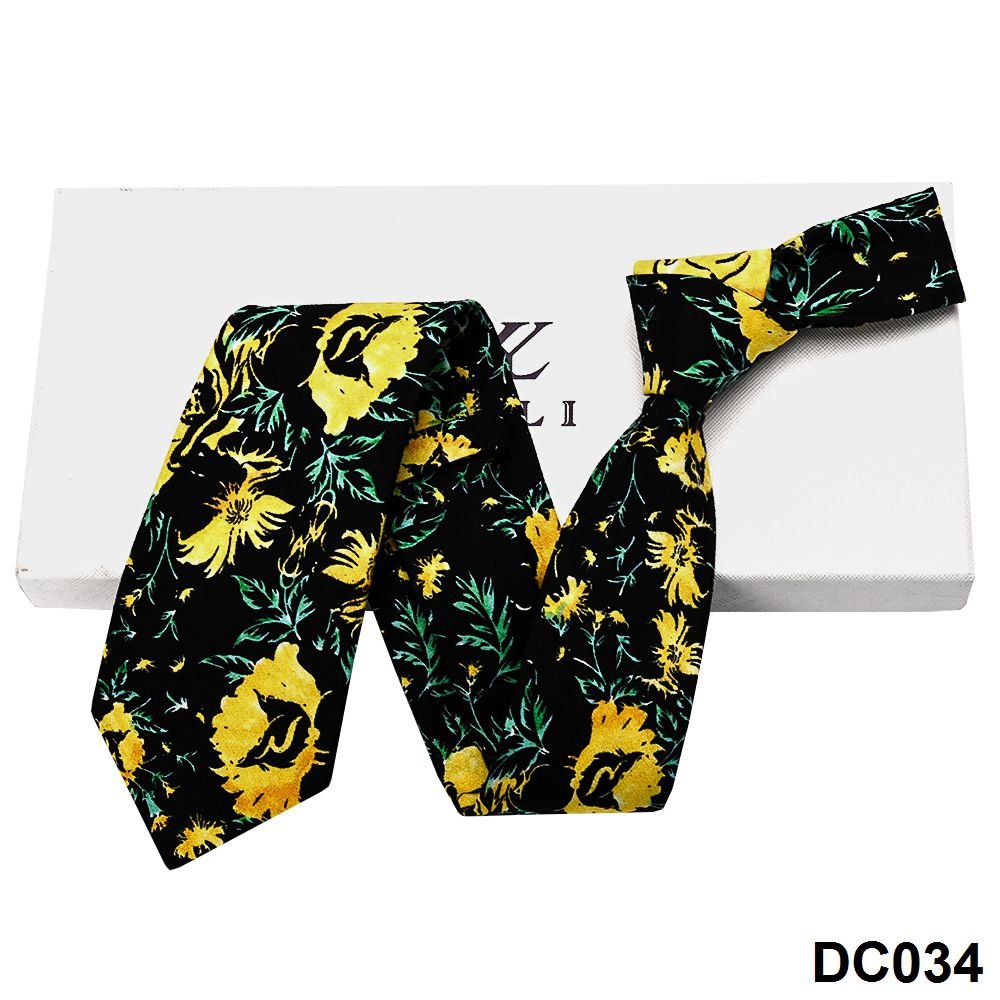 YiLi Custom Floral Flower Digital Screen Printing Handsome 100% Pure Corbata Ties for Men Cotton