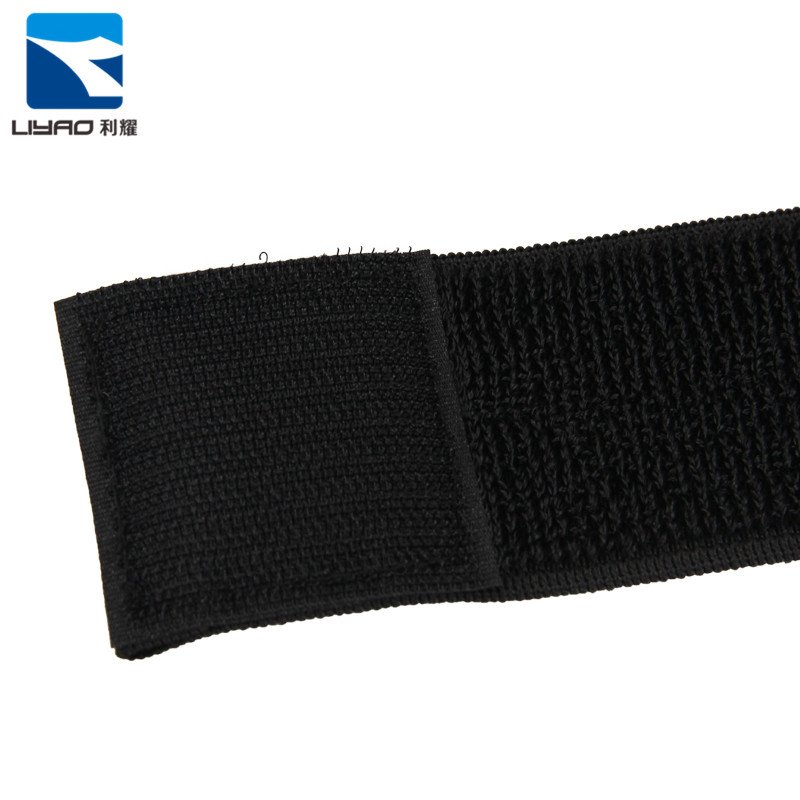 Custom Size Widely Use Woven Knitting Folding Elastic Band/Hook And Loop Cable Tie Storage strap Elastic wire storage strap