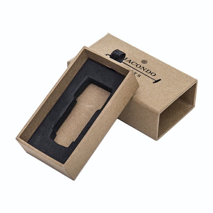 Eco-friendly kraft paper belt box packaging with foam inlay
