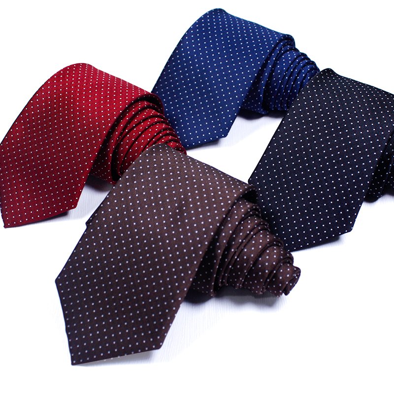 TONIVANI-51 Wholesale High Quality Stripe Polyester Classic Tie Mens Polyester Necktie Male Skinny Ties