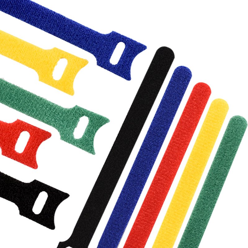 custom adhesive Hook and Loop Straps Reusable Cinch Straps Nylon Hook and Loop Fastener Cable elastic Straps tela velcroes