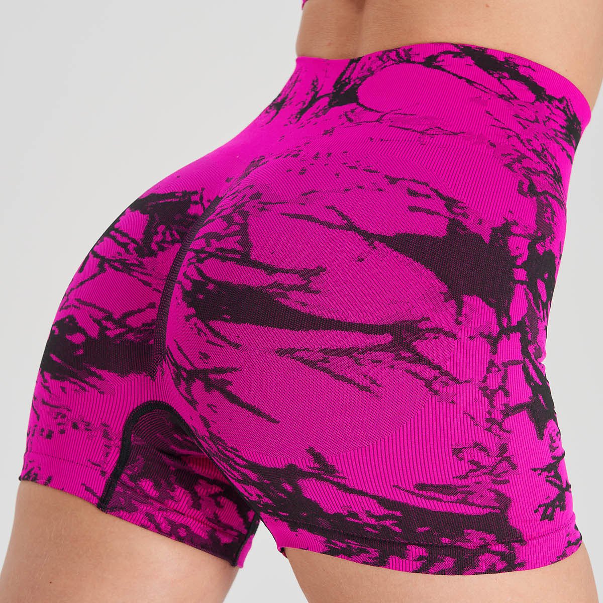 Seamless tie dye pantspeach hip yoga pants women's high-waisted hip lift sports running fitness pants women