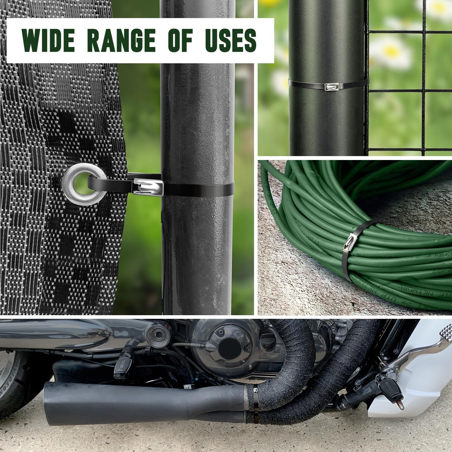 metal wrap cable tie Ball lock metal zip ties plastic PVC plastic-coated Stainless Steel Cable Ties