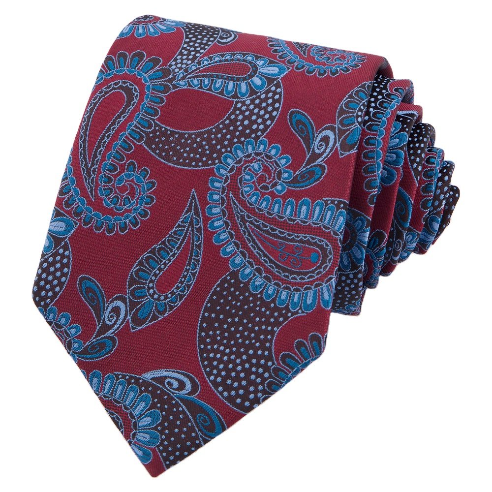 Manxiang Handmade Floral Paisley Microfiber Woven Polyester Custom Ties
