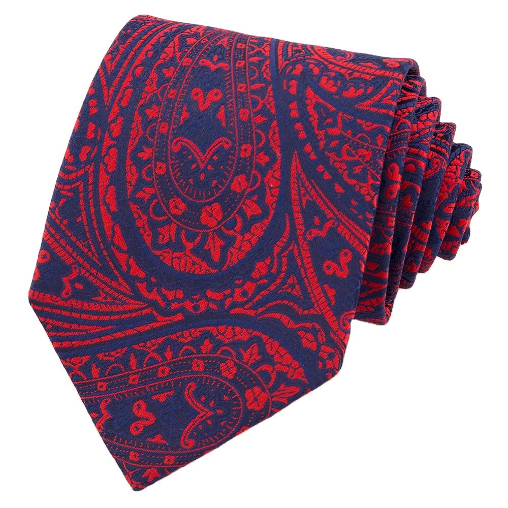 Manxiang Handmade Floral Paisley Microfiber Woven Polyester Custom Ties