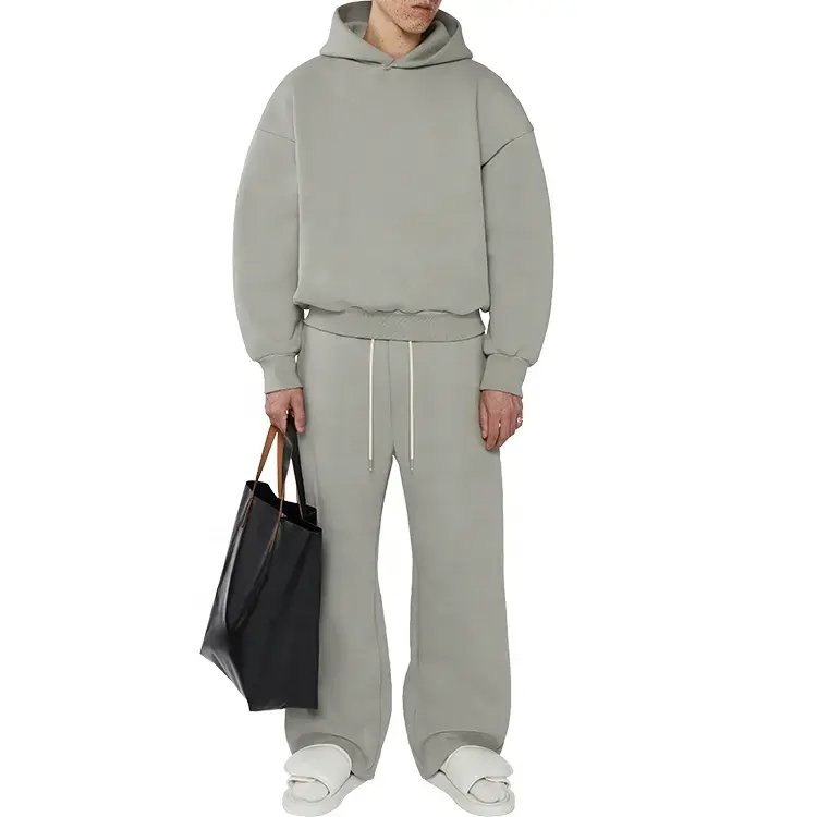 Wholesale Custom heavyweight 500 gsm drop shoulder hoodie clothing manufacturers custom cropped men hoodie