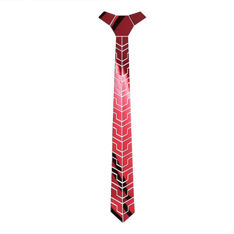Hamocigia Wedding Business Handmade Hex Neck Hexagon Acrylic Leather Mirror Tie