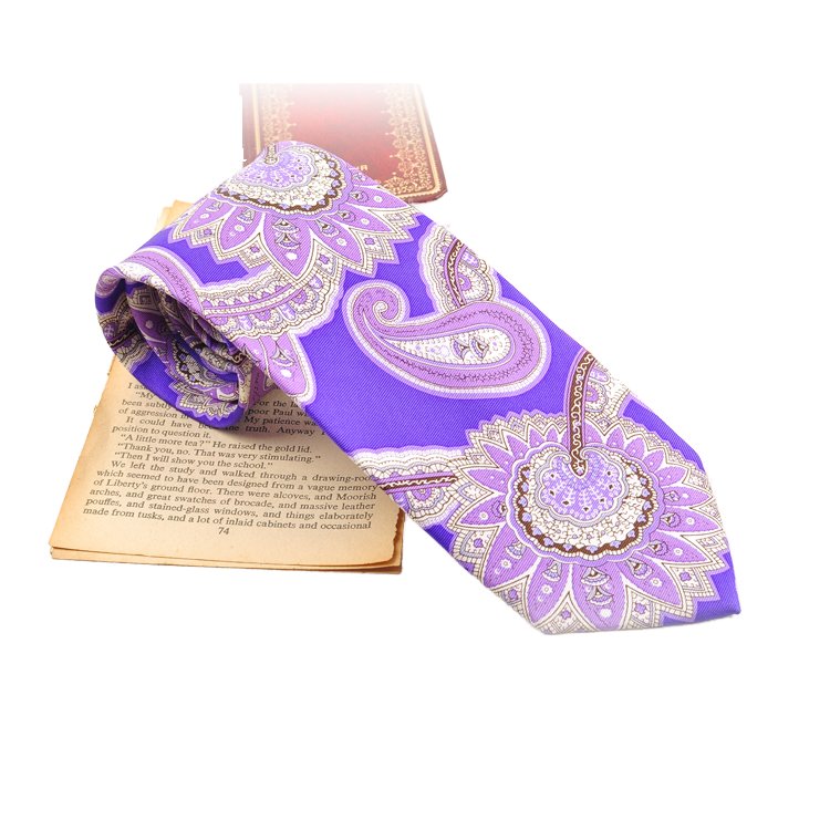 100% Silk Neck Tie Floral Paisley Print Business-Friendly Bridegroom Fashion Silk Ties