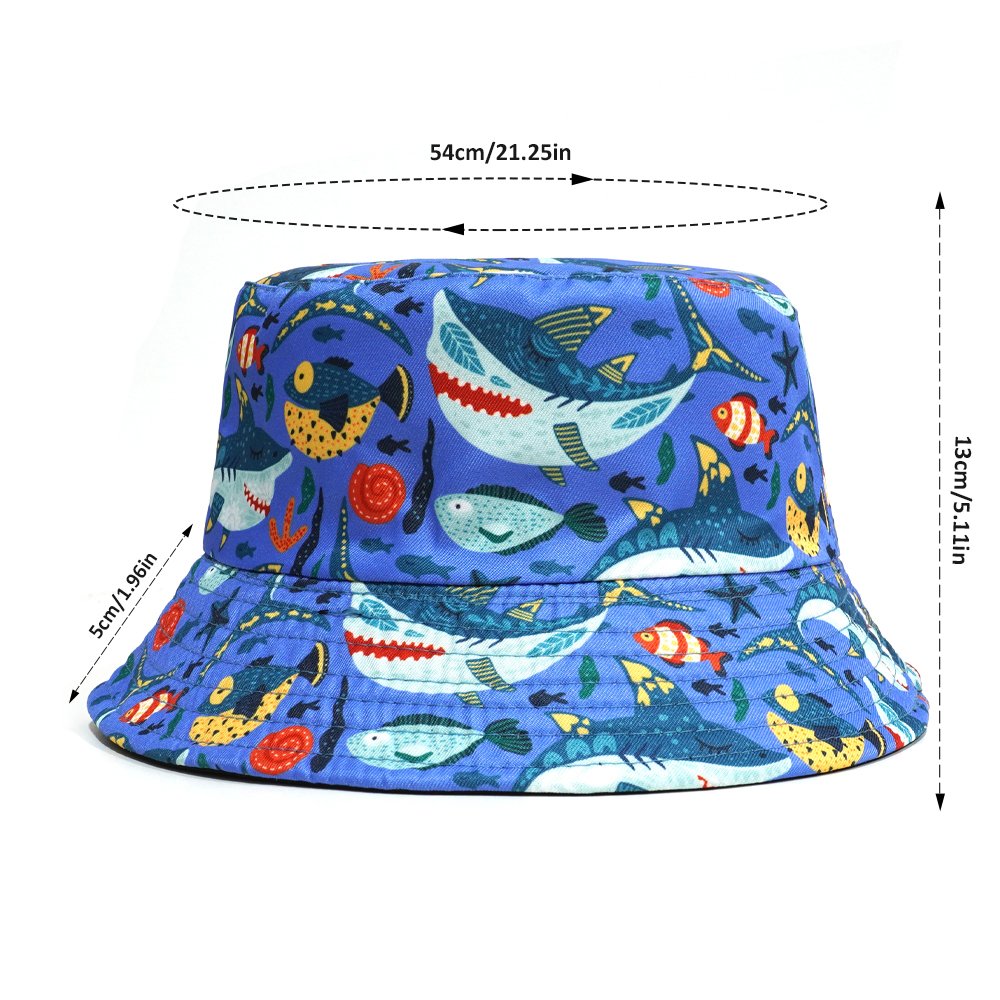 2024 New Fashion Tie Dye Bucket Hat All Over Printing OEM Custom Kid's Reversible Fisherman Bucket Hat With Embroidery Logo
