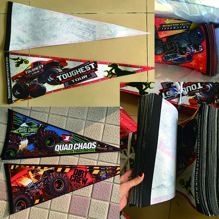 Promotion Low MOQ High Quality Factory Direct Supply Pennant Sport Team Custom Full Color Printing Felt Pennant Flsg Banner