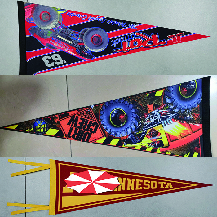 Promotion Low MOQ High Quality Factory Direct Supply Pennant Sport Team Custom Full Color Printing Felt Pennant Flsg Banner