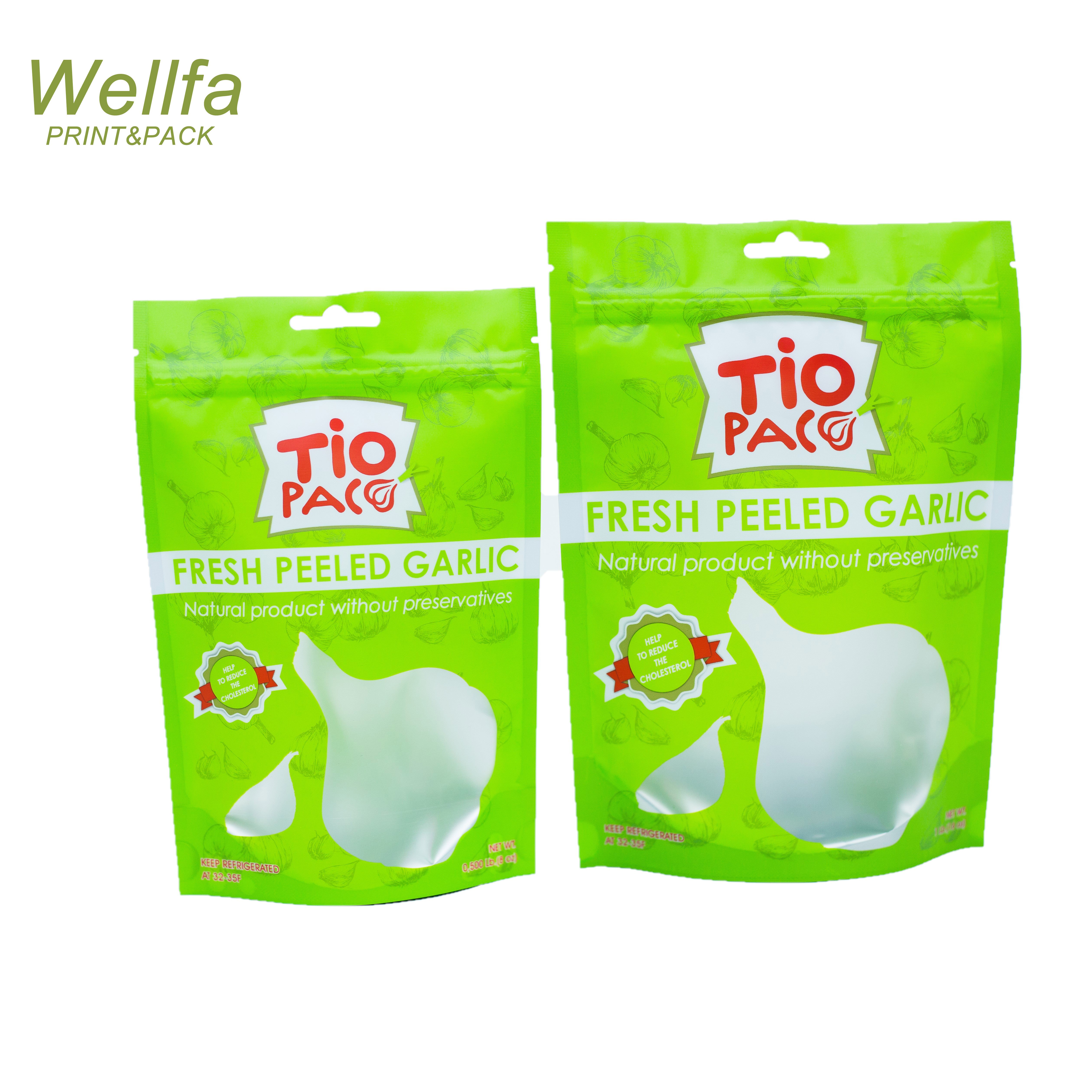 Custom Printed Frosted self standing zip lock bag for spicy gluten