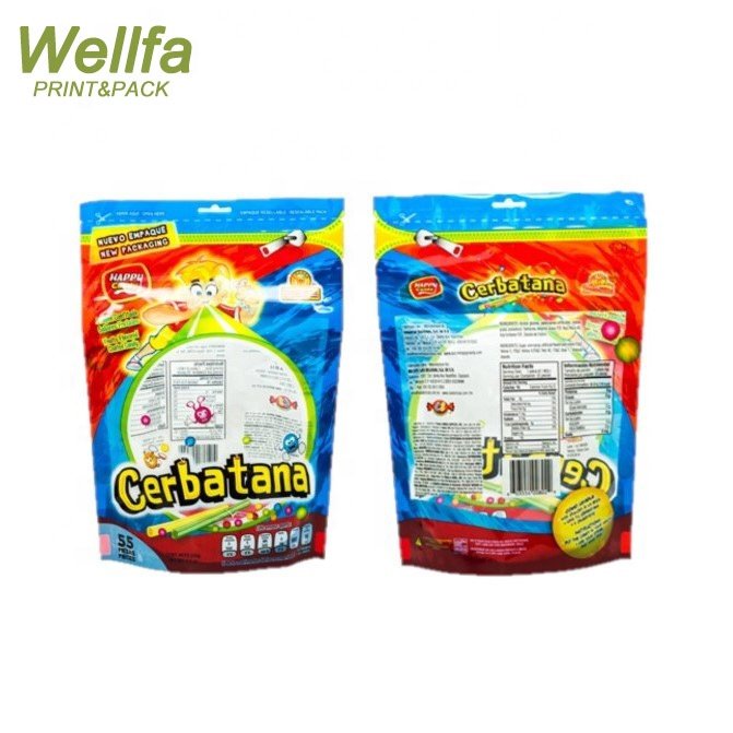 Custom Printed Frosted self standing zip lock bag for spicy gluten