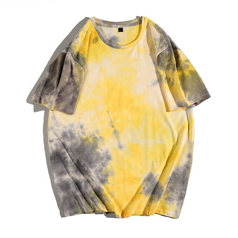 Newest Streetwear Customized Printing Tie-dye Washed T-shirt Tie Dye T Shirts Blank 100% Cotton Oversized Unisex Custom Logo