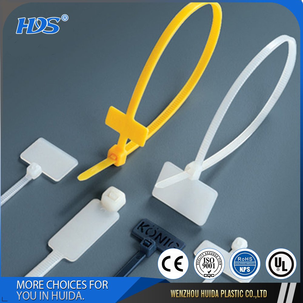 HDS UL Brand Plate Type Cable Ties Plastic Manufacturer Cable Zip Ties 110-200mm Multifunctional Color Cable Bundle Ties