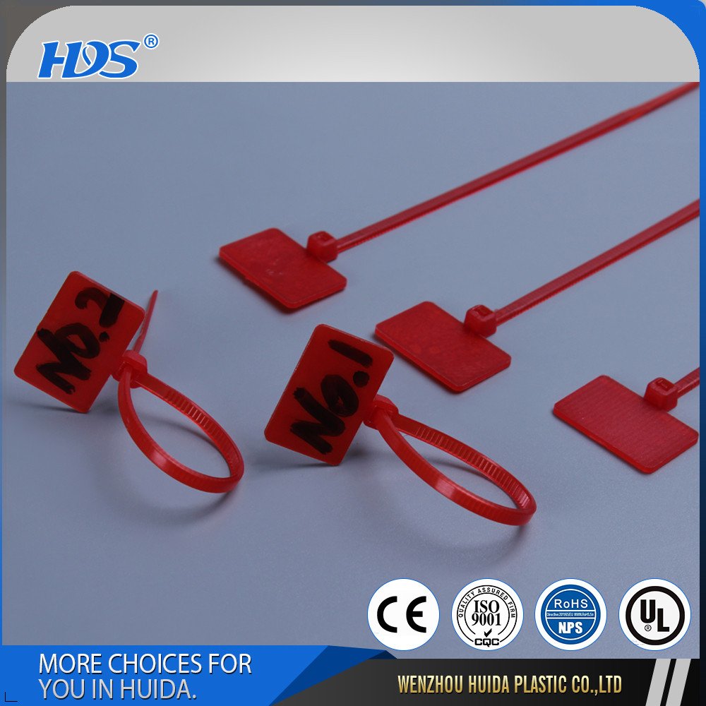 HDS UL Brand Plate Type Cable Ties Plastic Manufacturer Cable Zip Ties 110-200mm Multifunctional Color Cable Bundle Ties