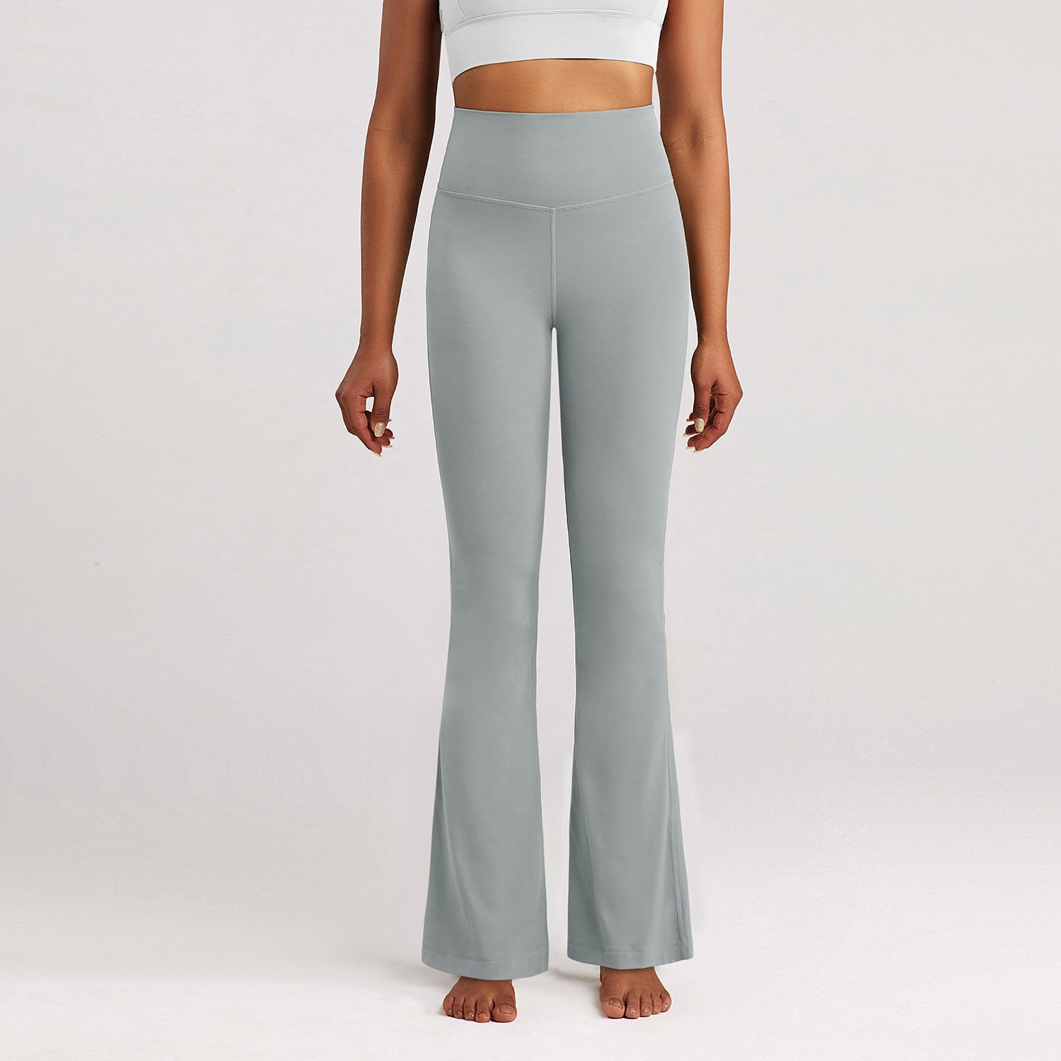 XW-CK044 Factory wholesale High Quality High Waist Rise Butt Lifting Wide LegYoga Pants Flare Pants Legging For Women