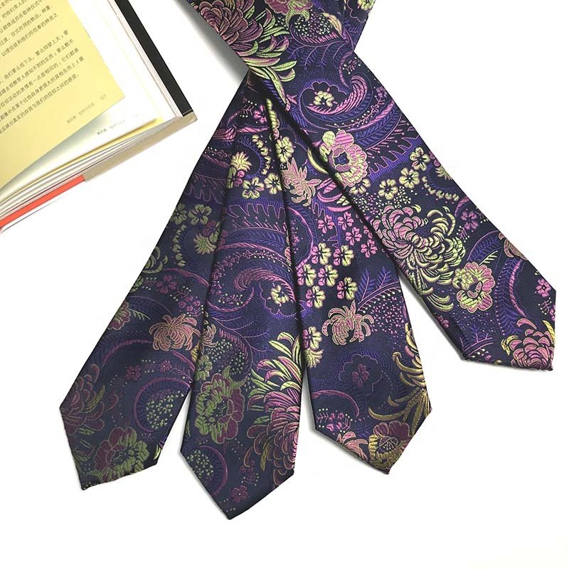 China OEM&ODM Necktie Supplier Mens Novelty Necktie Paisley Floral Ties Wholesale