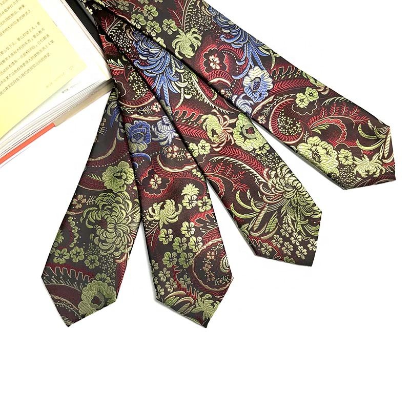 China OEM&ODM Necktie Supplier Mens Novelty Necktie Paisley Floral Ties Wholesale