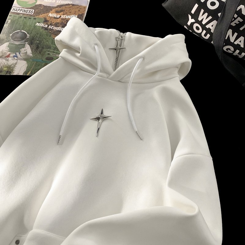 Hot fashion design hiphop hooded sweatshirt American vibe style high street handsome trend casual hoodie