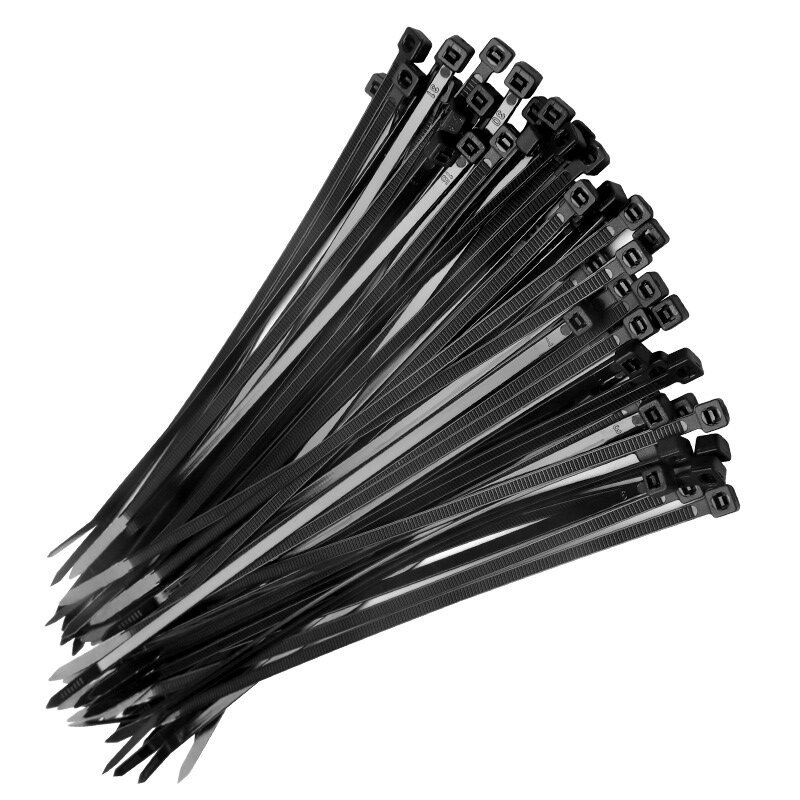 Wholesale Factory Free Sample 100 Pcs Pack Strong Self-Locking Nylon 66 Zip Tie Cable Tie White Plastic Cable Ties